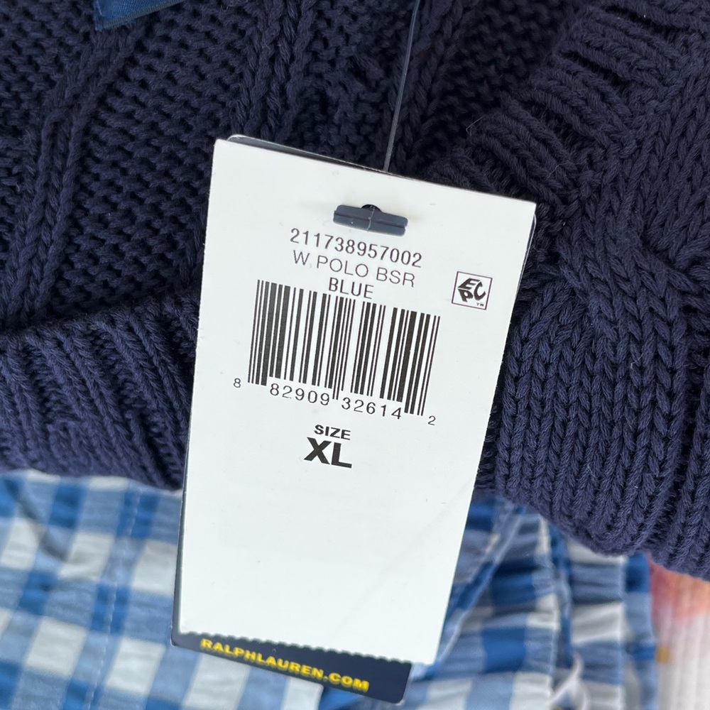 Polo Ralph Lauren navy dog Doberman puppy cable knit sweater jumper NWT - Picture 5 of 5